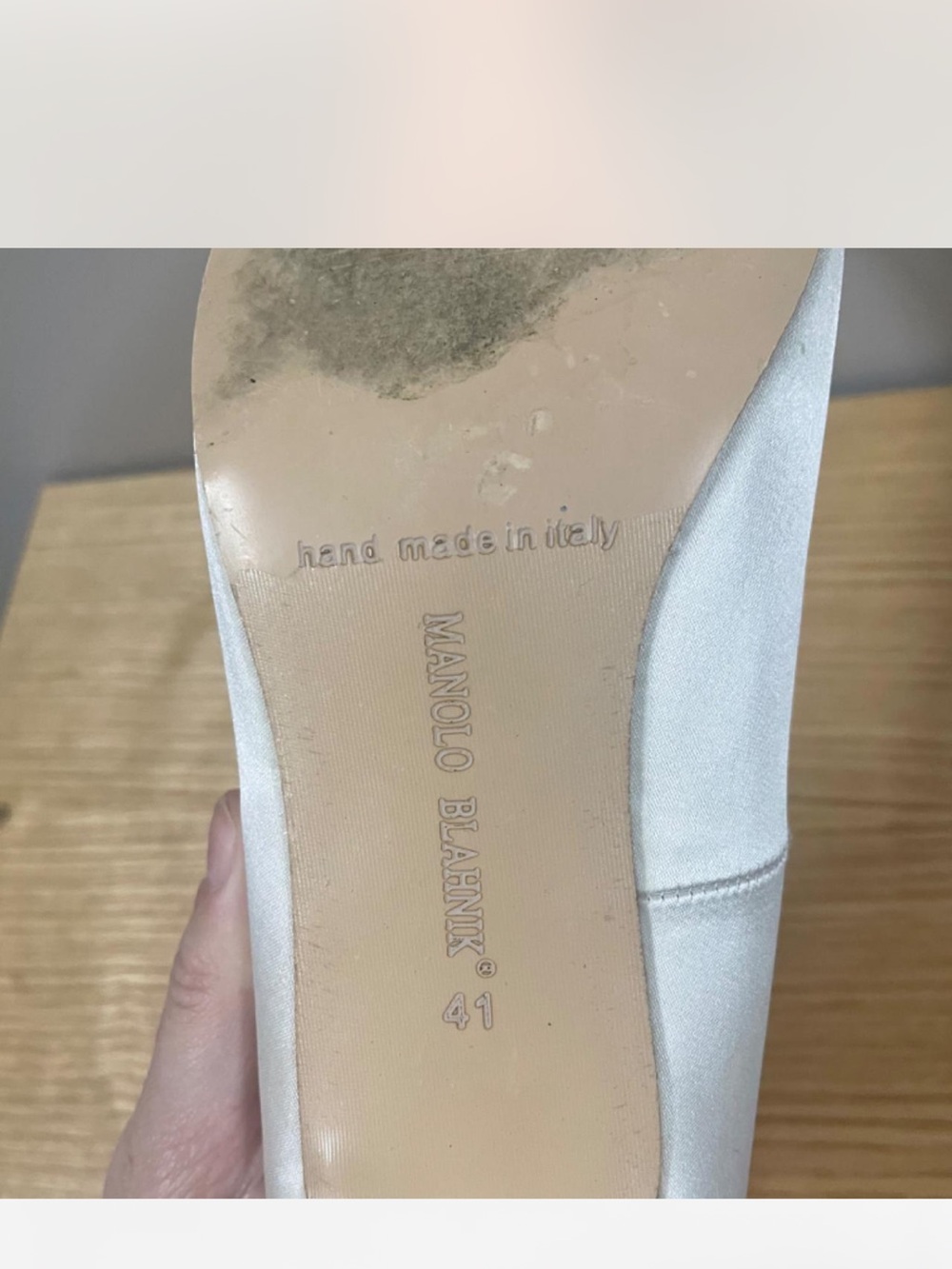 Manolo Blahnik White Crystal-Embellished Kitten Heels - Picture 5 of 5